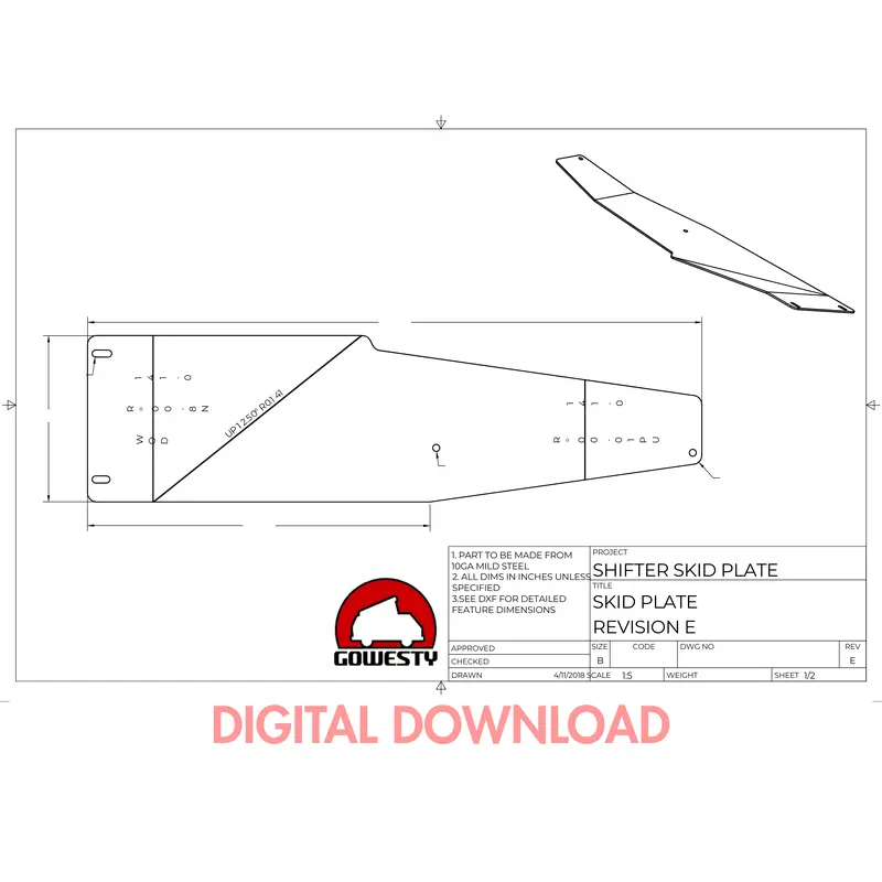 [DIGITAL DOWNLOAD] Coolant and Shifter Skid Plate