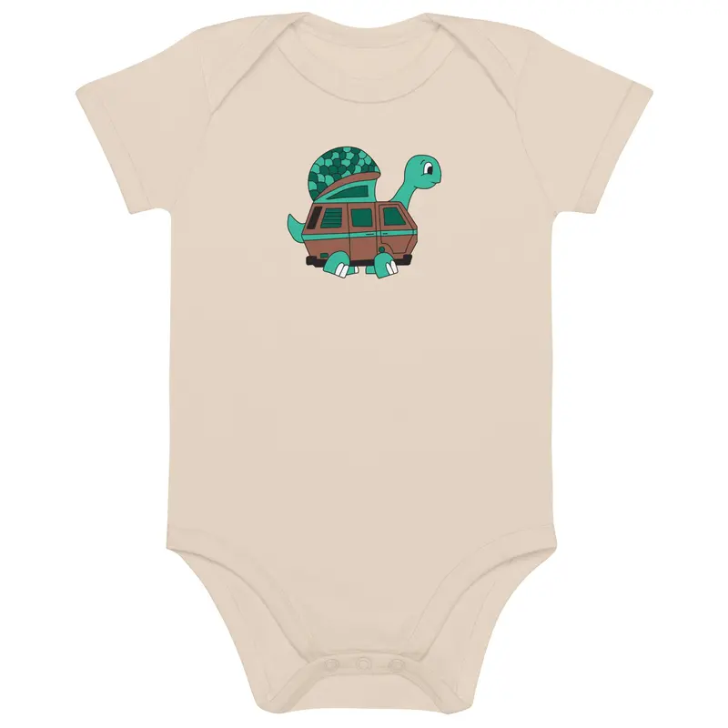 Tom Turtle Baby BodysuitBlack / 3-6m