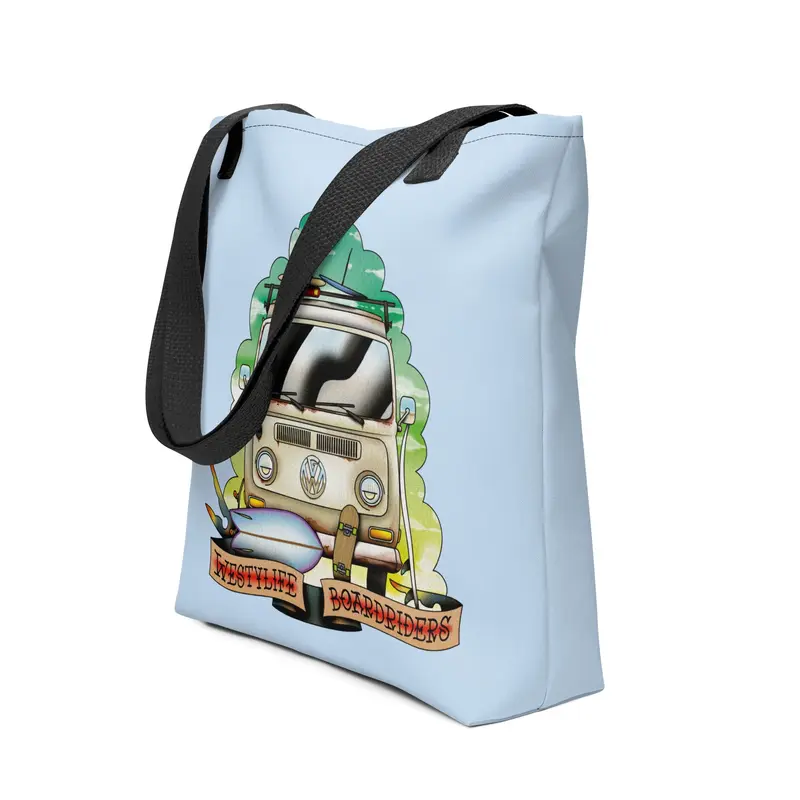 Westy Life Boardriders Bus Face Tote Bag