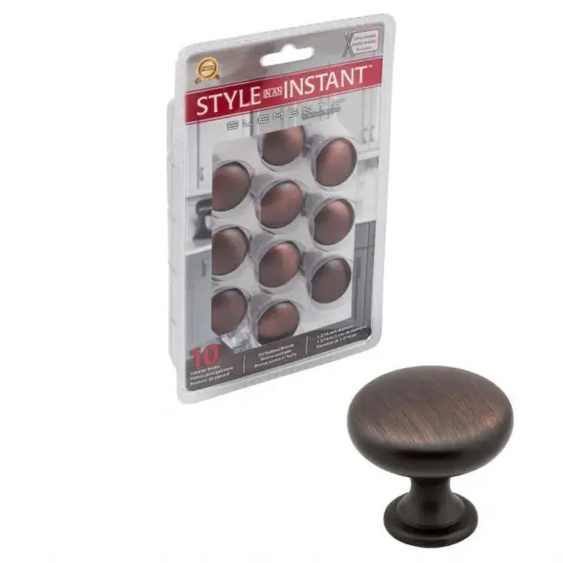 Hardware Resources Elements Gatsby Retail Packaged Cabinet Mushroom Knob