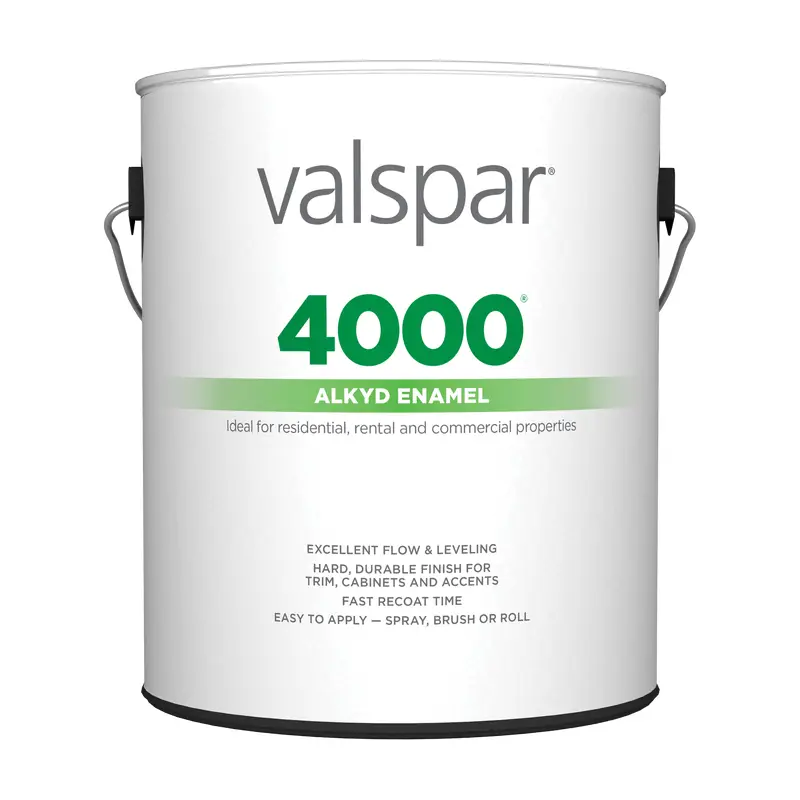 Valspar 4000 Alkyd Enamel  1 Quart Semi-Gloss Black1 Quart / Semi-Gloss Black