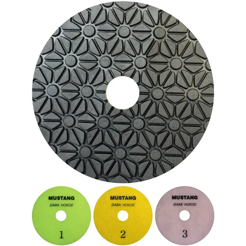 MUSTANG DARK HORSE 3-Step Polishing PadsDARK HORSE 4" x Step-1