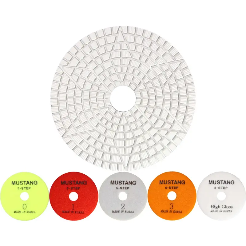 MUSTANG STAR 5-Step Polishing PadsMUSTANG STAR 4" x Step-0