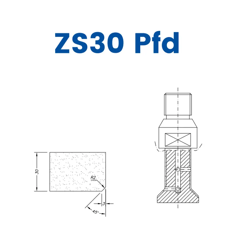 ZS30 Pfd (30mm Single Chamfer Polished Face Down)EHS Kit (All materials high speed) / 1