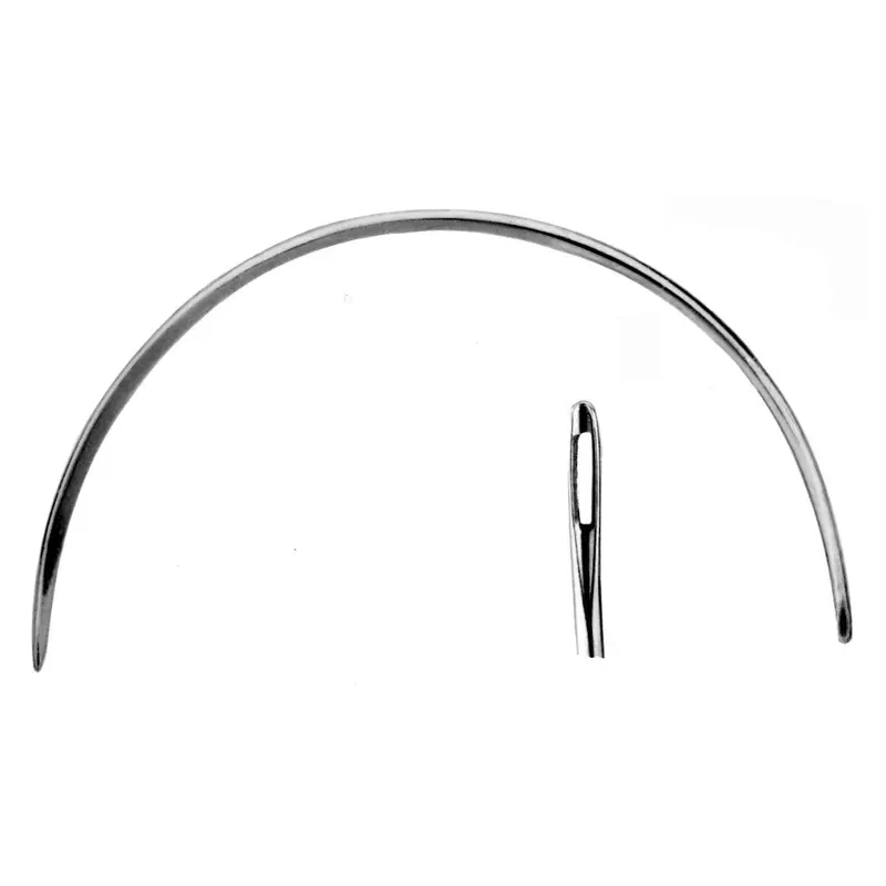 C.S. Osborne 2-1/2" 18-21 Gauge Curved Leather Point Heavy Needle