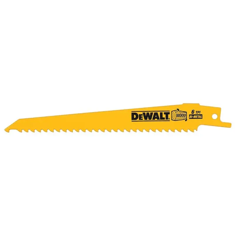 152mm 6 TPI Wood Bi-Metal Reciprocating Blade - 5 Pack