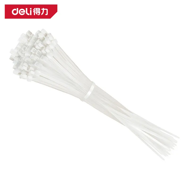 Deli Tools DL506142 Cable Ties - 4x200mm, 200 pcs, White