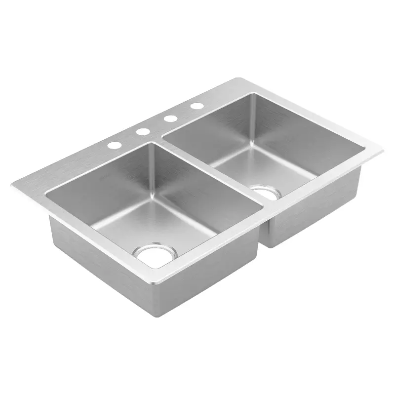 Prep 33" Stainless Steel  Drop-in Double Bowl SinkStainless