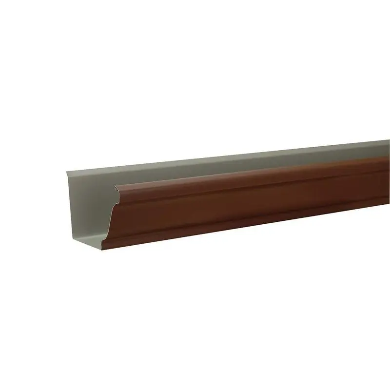 5 in. x 10 ft. K-Style Royal Brown Aluminum Gutter
