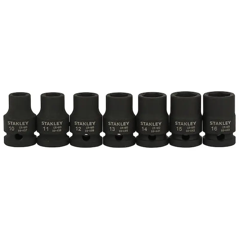 1/2 Std Impact Socket Set (13pcs) 10-11-12-13-14-15-16-17-18-19-21-22-24mm