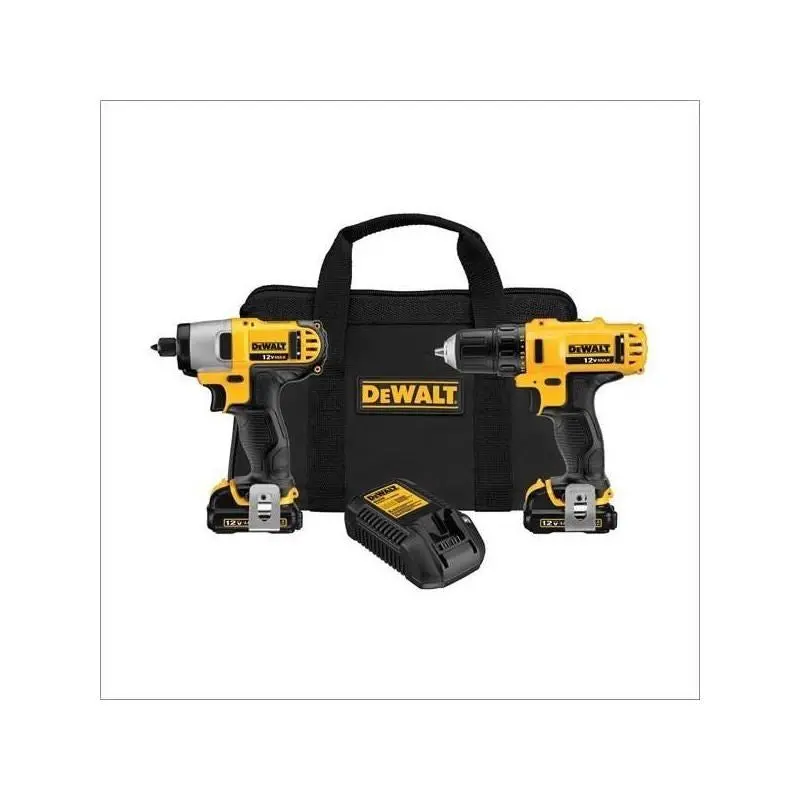 DEWALT | DCK211S2 12V MAX* Cordless Li-Ion Drill Driver Impact Driver Combo Kit