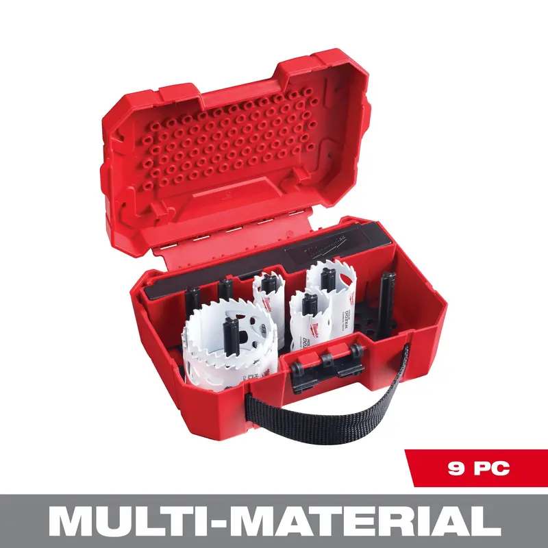 Milwaukee 49-22-3077 9 PC HOLE DOZER with Carbide Teeth Large Diameter Hole Saw Kit