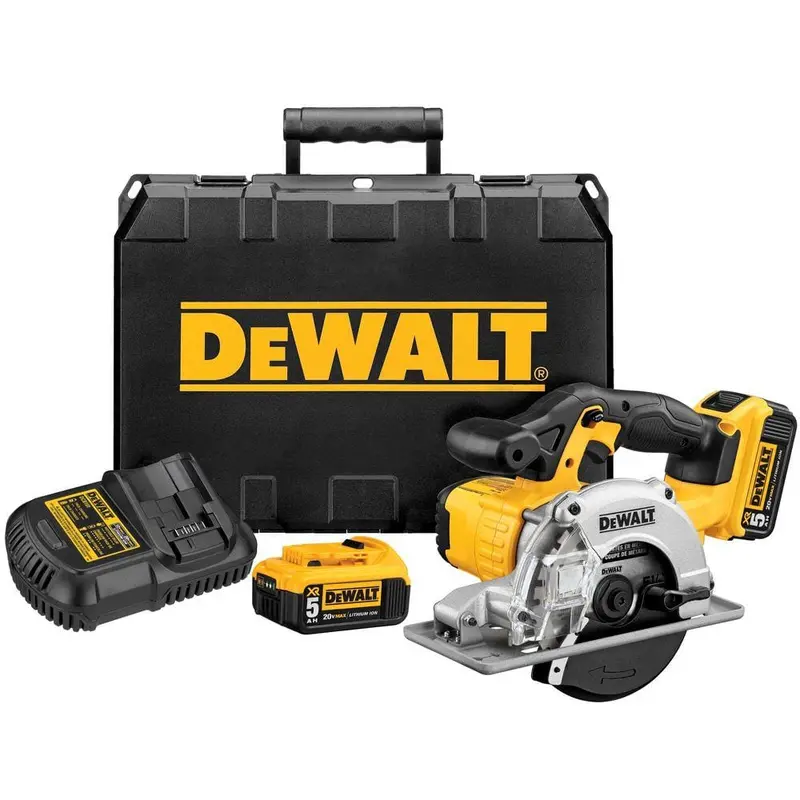 20-Volt MAX Lithium-Ion Cordless Metal Cutting Circular Saw Kit with (2) Batteries 5Ah, Charger and Case2 Batteries & Charger Included / 16
