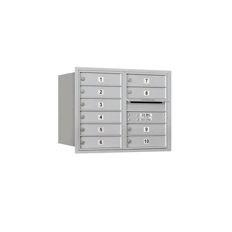 3700 Horizontal Series 10-Compartment Recessed Mount MailboxSandstone / 90 / 10