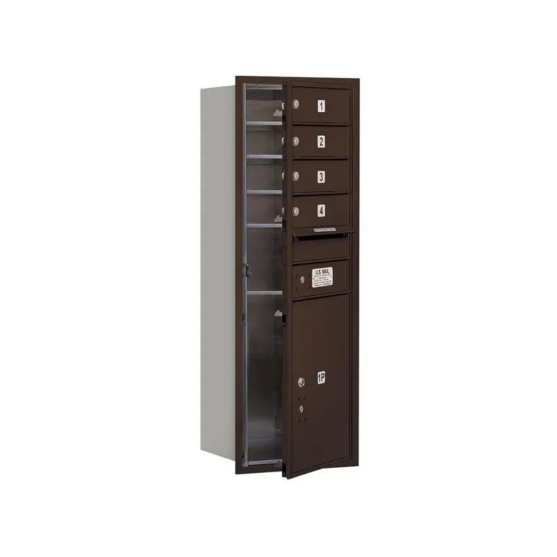 3700 Series 41 in. 11 Door High Unit Bronze Private Front Loading 4C Horizontal Mailbox with 4 MB1 Doors/1 PL5Bronze / 140.0 / 15