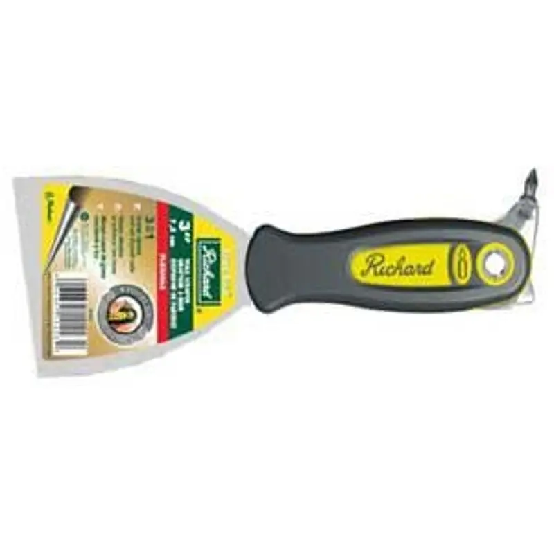 Hyde Richard Series 01424 4IN Wall Scraper, 4 in L Blade, Carbon Steel Blade, Full Tang Blade, Ergonomic Handle
