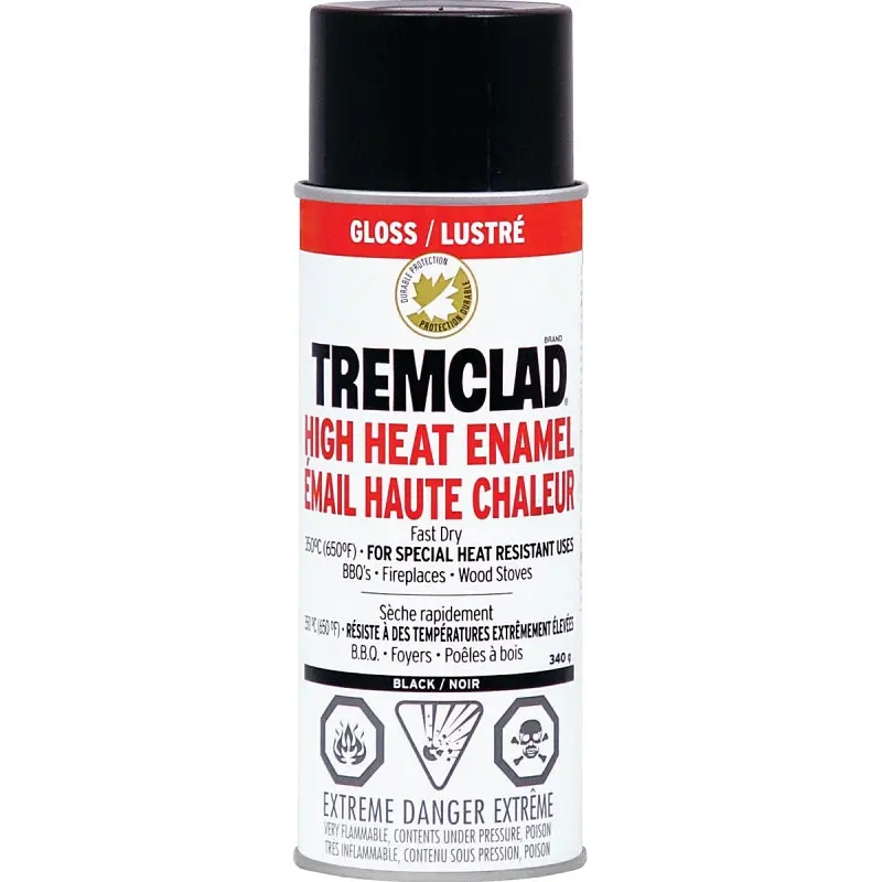 Rust-Oleum 29303522 High Heat Spray Paint, Gloss, Black, 340 g, Can