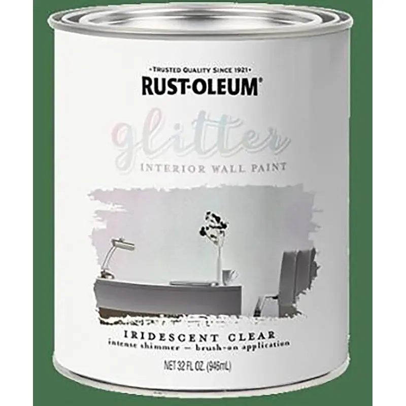 Rust-Oleum 323860 Craft Paint, Flat, Iridescent Clear, 1 qt