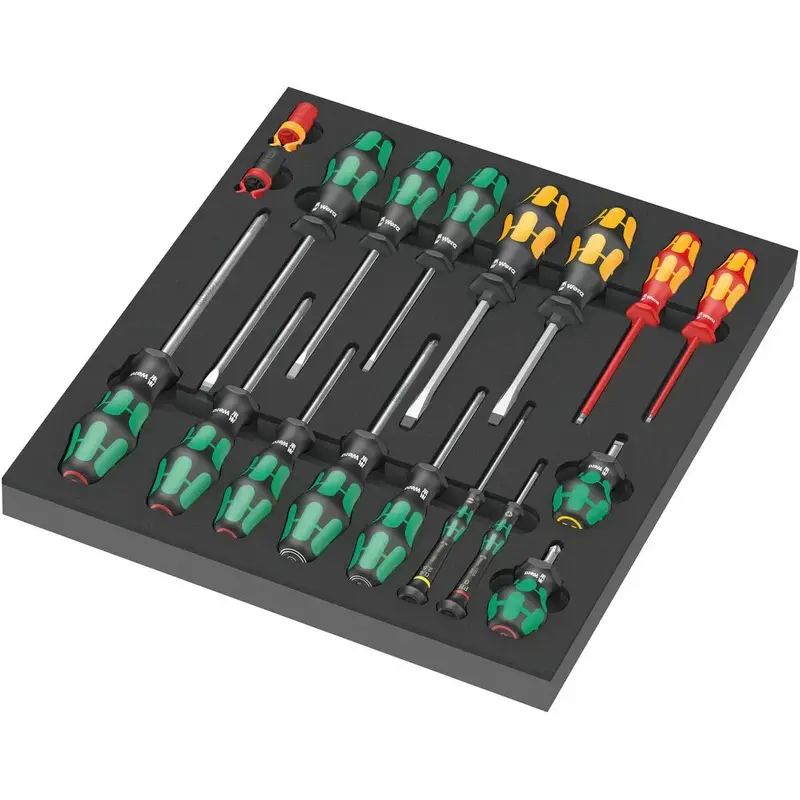 WERA 05150101001 9710 Foam insert screwdriver set 1, 18 pieces