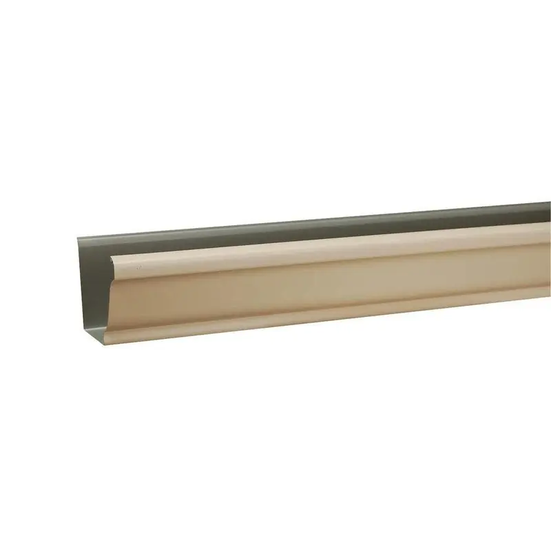 5 in. x 10 ft. K-Style Light Maple Aluminum Gutter