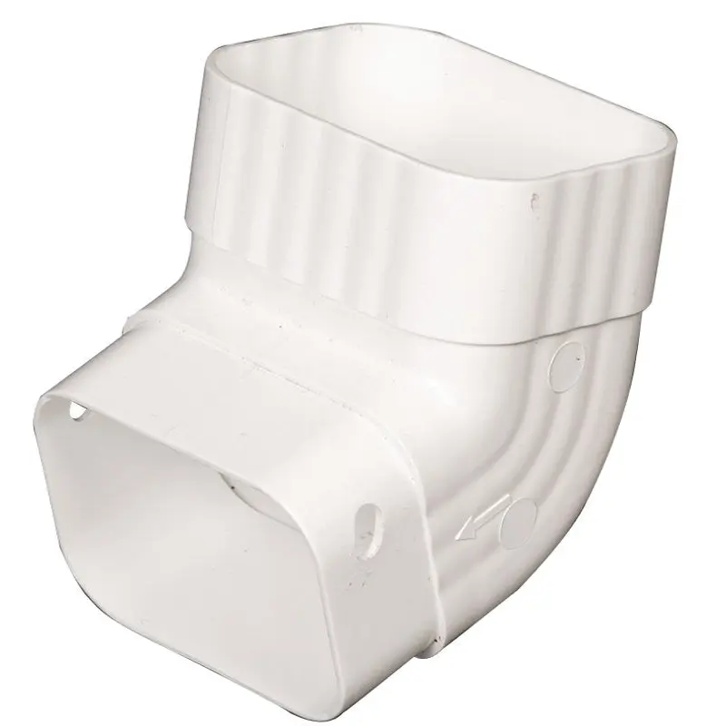 Amerimax M0627 Downspout Elbow, Vinyl, White