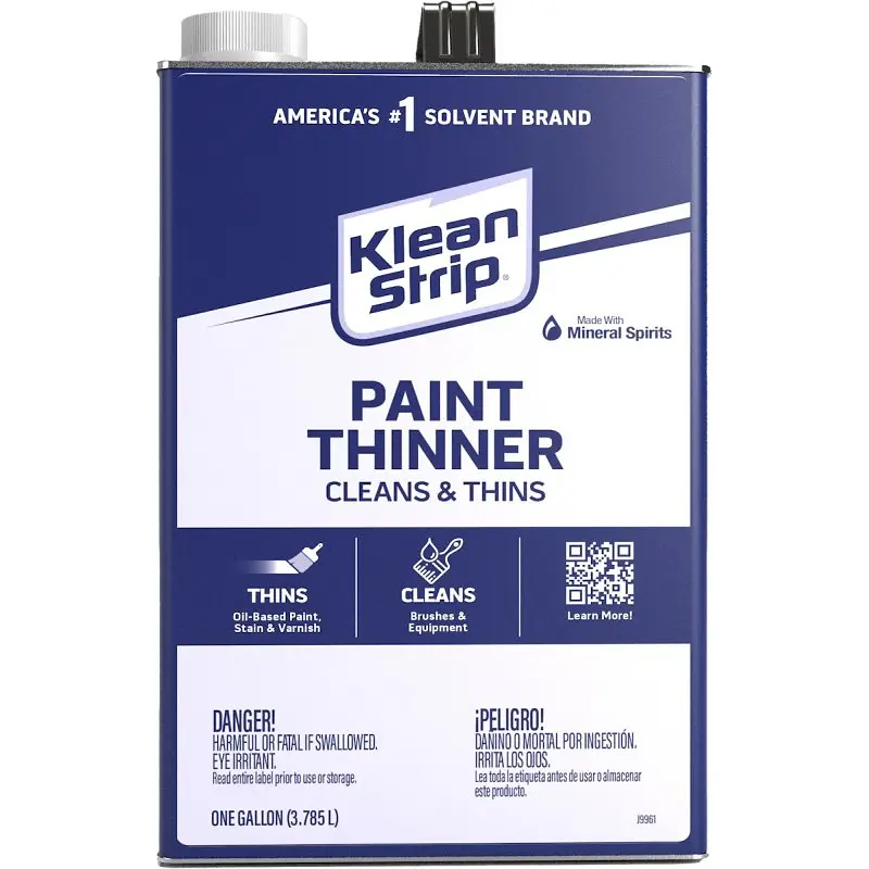 Klean Strip GKPT94002PCA Paint Thinner, Liquid, Aromatic Hydrocarbon, Water White, 1 gal, Can