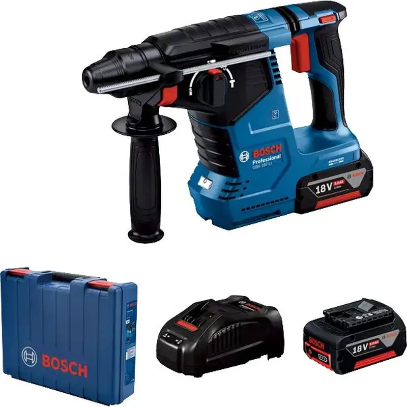 Bosch GBH 187-LI Cordless Rotary Hammer with 2 batteries and charger | 601923121