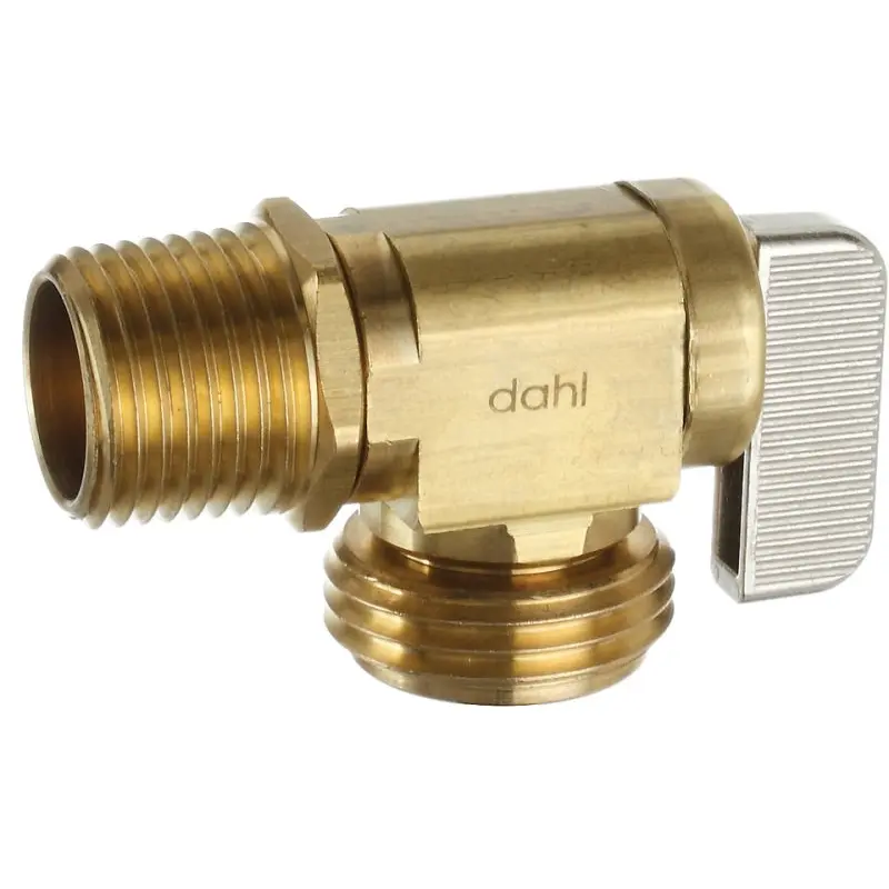 DAHL 621-01-04-BAG Hose and Boiler Drain Valve, 1/2 in Connection, MIP x Male Hose, 250 psi Pressure, Manual Actuator