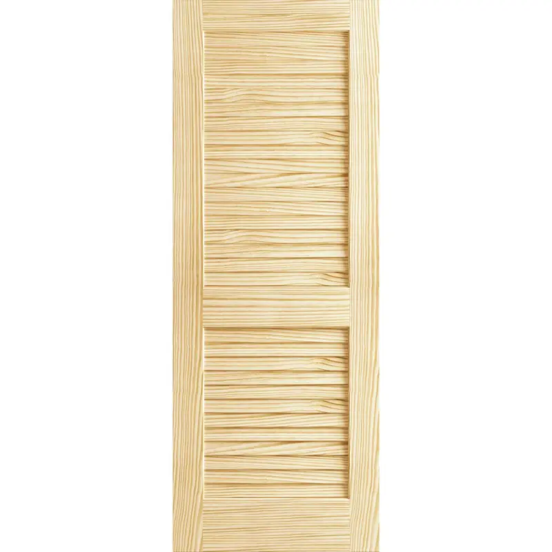 32 in. x 80 in. Unfinished Plantation Louver Louver Solid Core Wood Interior Door Slab42 / each