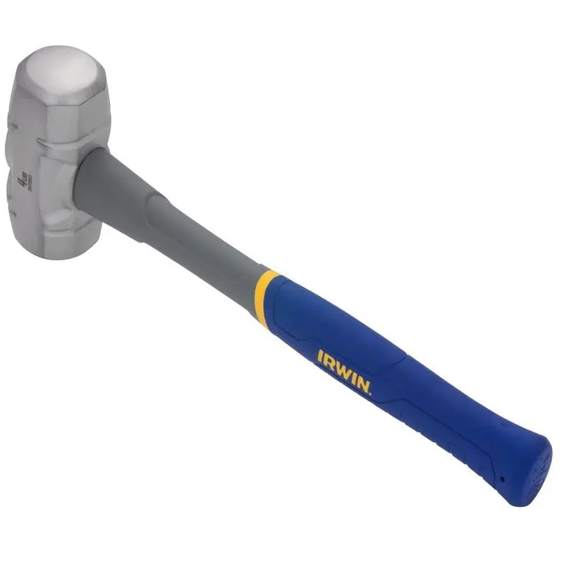 IRWIN IWHT56603 4 lb Polished Face Steel Head Rubber Sledge Hammer