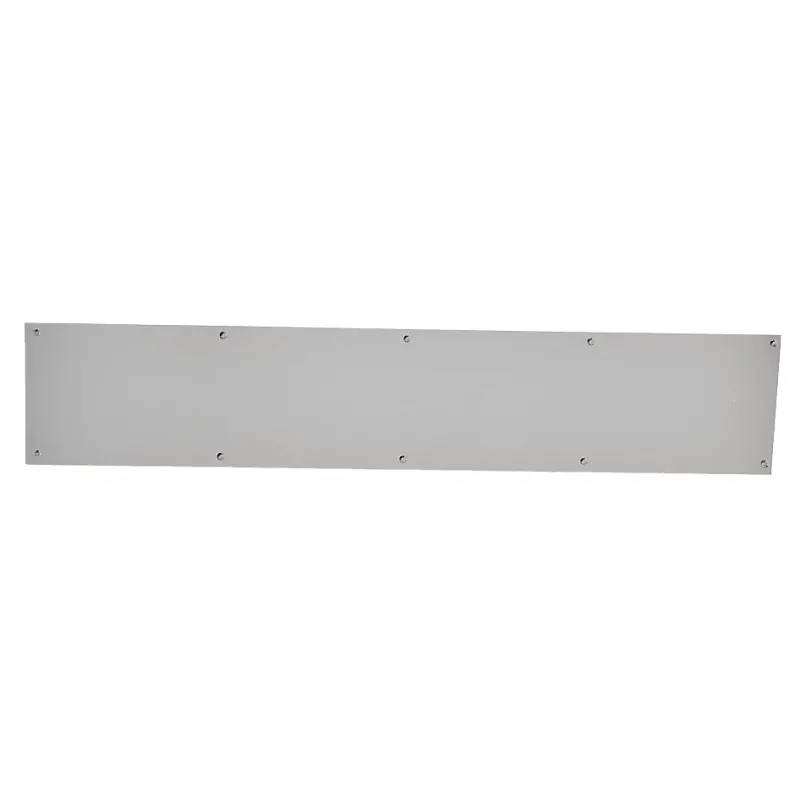 Schlage SC8400B619 6X30 Kick Plate, 30 in L, 6 in W, Brass, Satin Nickel
