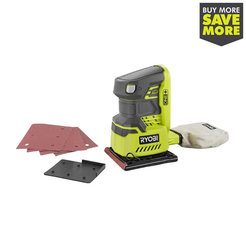 18-Volt ONE  Cordless 1/4 Sheet Sander (Tool-Only) with Dust Bag1 Battery & Charger Included / 3.08