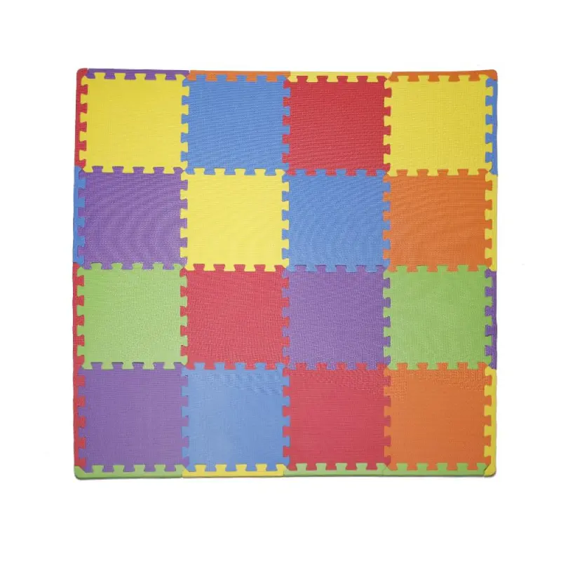206996596 Soft EVA Foam Mat Flooring Tiles, Multicolor, 16 PC, 12" x 12", 16 sq. ft.2.2 / sq. ft.