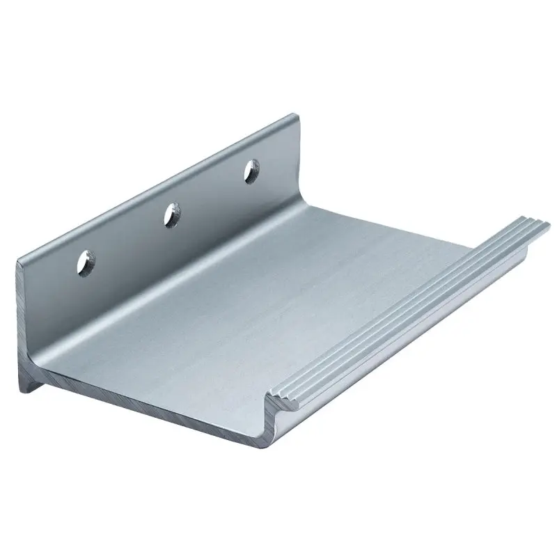M-D 55401 Foot-Operated Hands-Free Door Pull, 5 in W, 3.4 in D, 1-1/2 in H, Aluminum, Satin Nickel