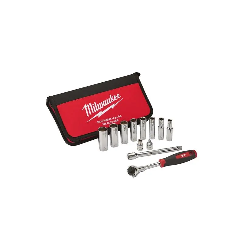 Milwaukee 48-22-9000 12pc 3/8" Drive SAE Socket Set