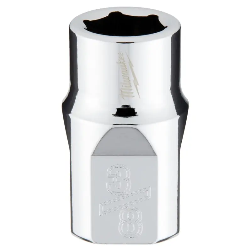 Milwaukee 45-34-9062 Socket, 3/8 in Socket, 3/8 in Drive, 6-Point, Chrome Vanadium Steel, Chrome