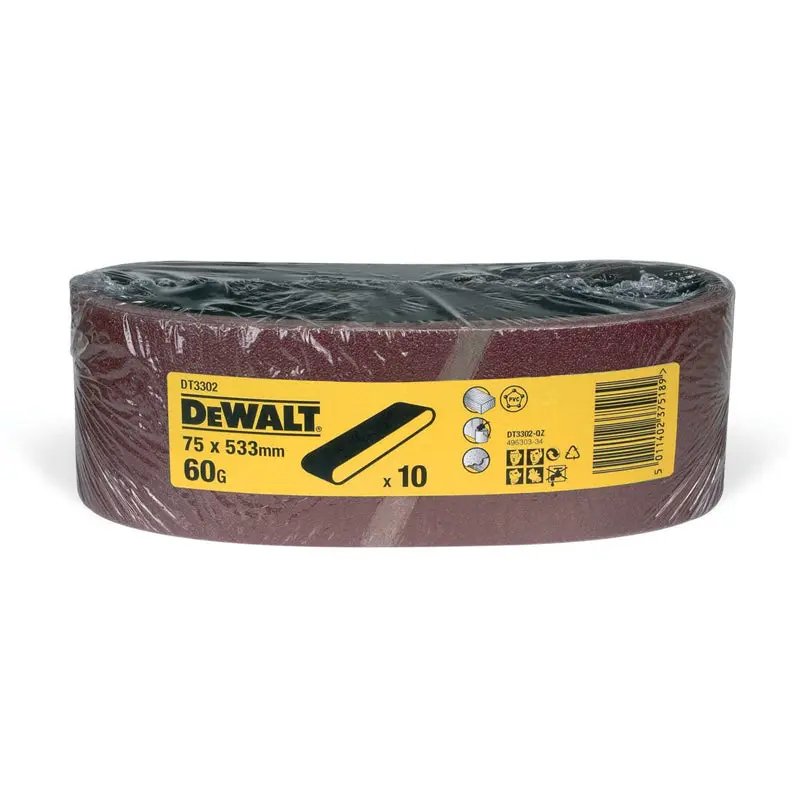 Sanding belt | 75mm x 533mm - 60 grit - 10 pack