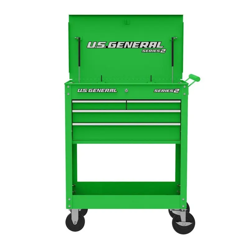 30 in. 4 Drawer Green Tech Cart