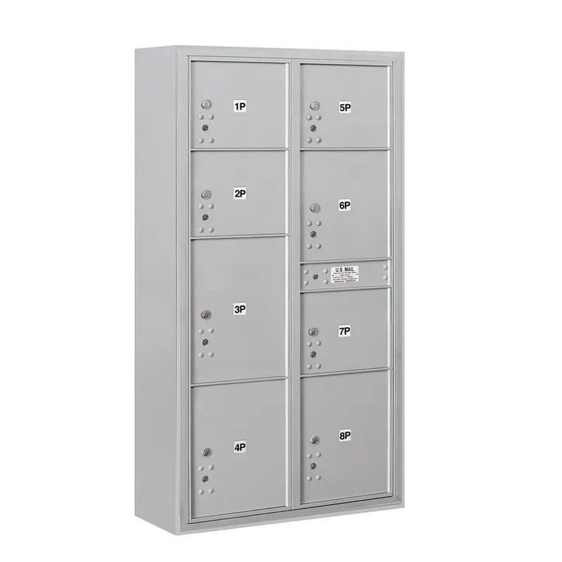 3800 Horizontal Series 8-Parcel Locker Surface Mount MailboxAluminum / 200 / 0