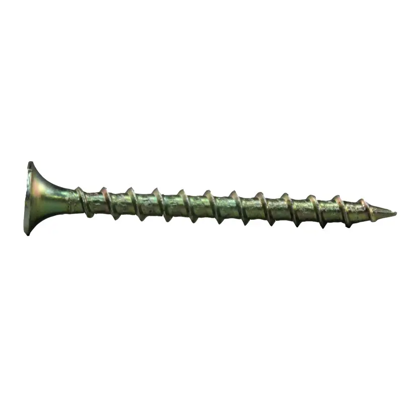 ProFIT 0333138G Screw, #8 Thread, 2 in L, Coarse Thread, Bugle Head, Star Drive, Steel, Yellow Zinc, 127 PK