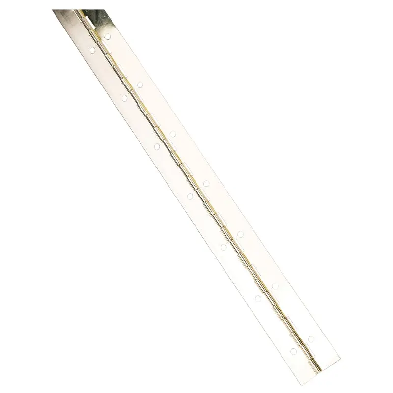 ProSource Continuous Hinge, 180 deg, Steel, Bright Nickel, 1.5 in x 30 in