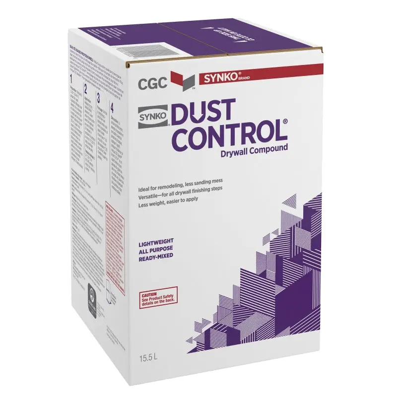 Synko Dust Control 330171 Drywall Compound, Paste, Off White, 15.5 L