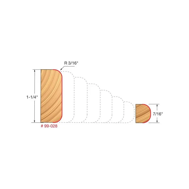 Freud | 99-028 3/16 Radius Variable Corner Round Bit