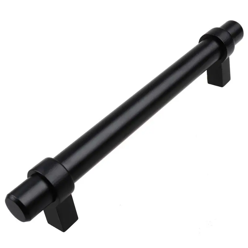 5 in. Matte Black Euro Style Solid Cabinet Drawer Bar Pulls (10-Pack)7.9 oz / package
