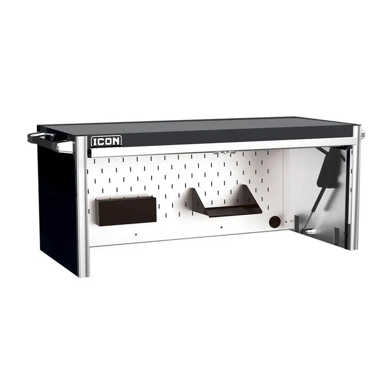 56 in. Professional Work Center Hutch - Black