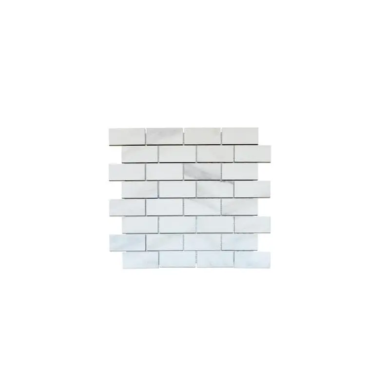 allen   roth Arabescato White 12-in x 12-in Matte Porcelain Brick Marble Look Floor and Wall Tile (0.96-sq. ft/ Piece)
