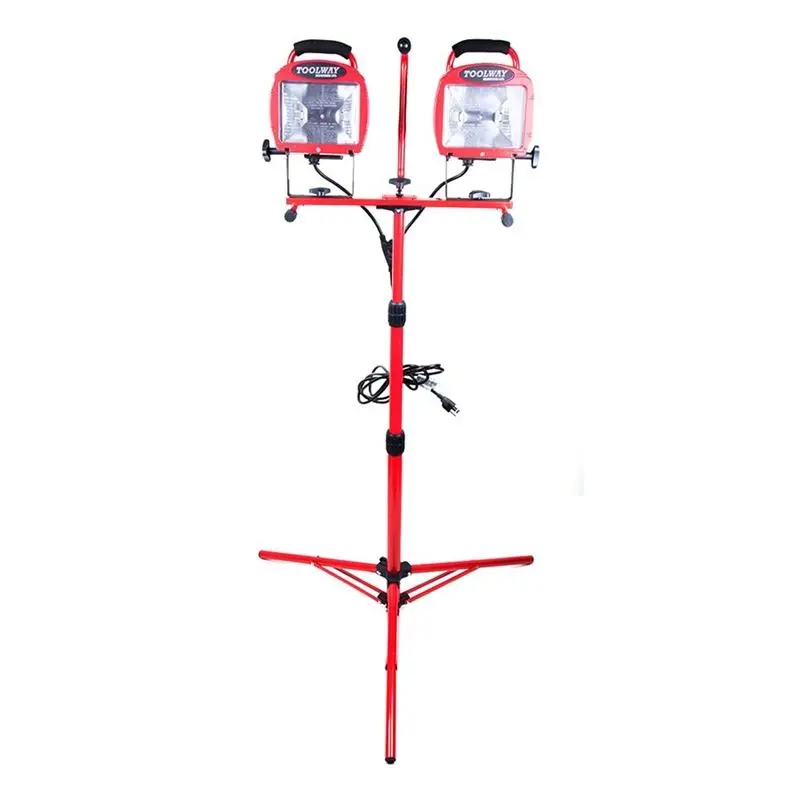4-Level Twin Halogen Work Lights w / Adj. Tripod