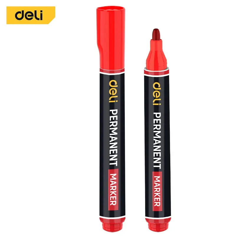 Deli Red Permanent Marker 1.8mm | DL-JH03-E1