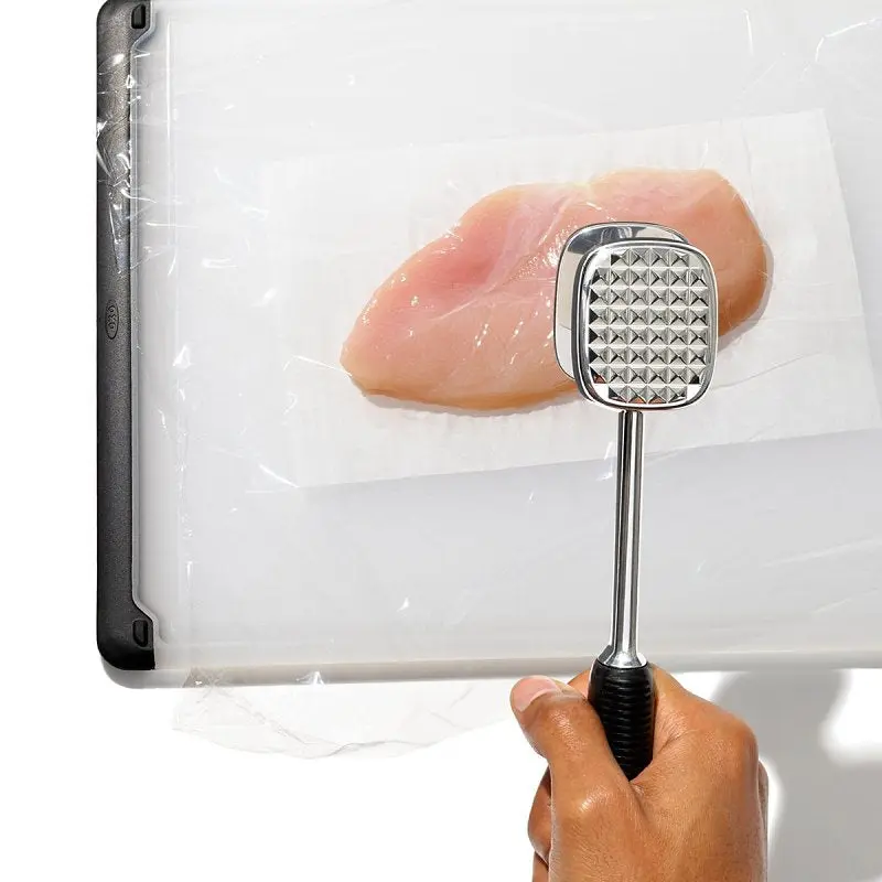 Good Grips 11303000 Meat Tenderizer, 9-3/4 in L, Aluminum, Non-Slip, Soft Grip Handle