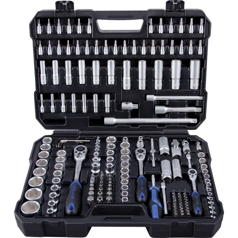 PROJAHN 1/4"   3/8"   1/2" Dr. Socket set 182pcs proficraft
